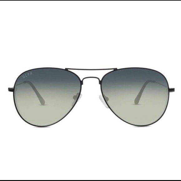 Diff Eyewear Accessories - Diff aviator “Cruz” sunnies black grey fade